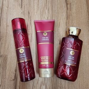 Bath & Body Works You're Cheeky Body Wash Set - Red and Gold